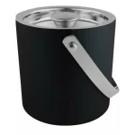 CAIXA DE GELO A.INOX COM CABO EXT. PRETO MATE D15/15CM