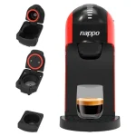 CAFETEIRA MULTI CÁPSULAS NAPPO VERMELHA E PRETA NEC -215