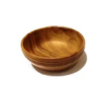 TAÇA REDONDA MADEIRA 15X15X5CM