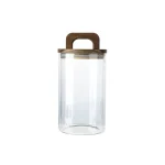 RECIPIENTE BORO 1L TAMPA MADEIRA ACÁCIA D10XH20.6CM