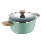 POTE 24CM COM TAMPA DE VIDRO ALUM FORJADO. POMAR VERDE