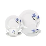 CONJUNTO DE JANTAR PORCELANA 20 UNIDADES FLORES AZUIS